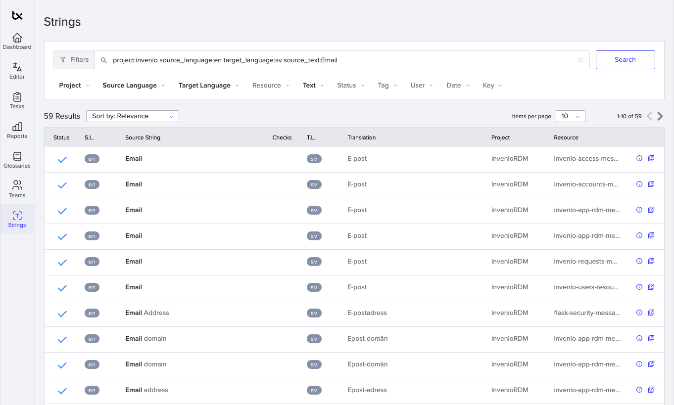 transifex search strings