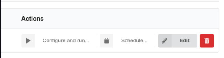 Job detail page with delete button