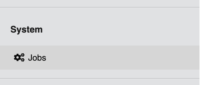 Jobs Tab on Admin Panel